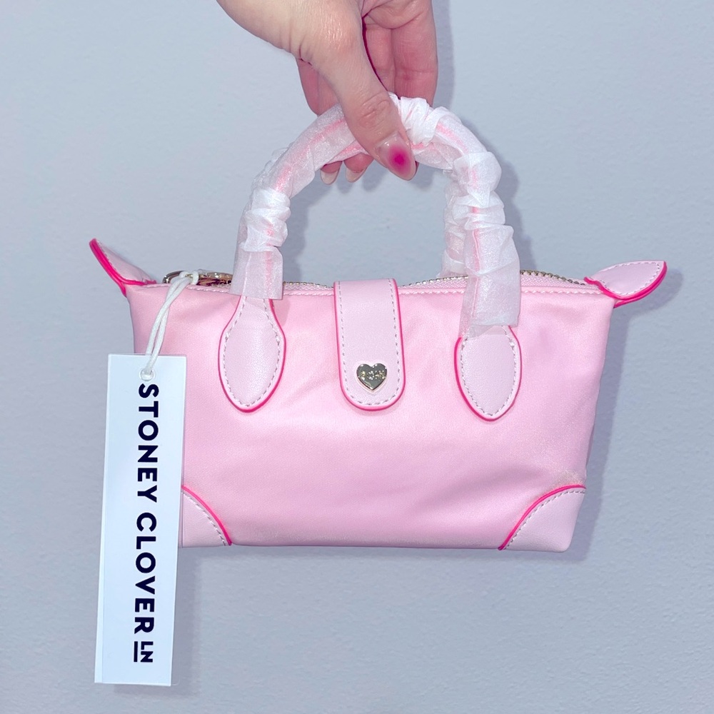 Stoney Clover Lane Pouchette Crossbody Bag Pink Flamingo